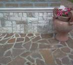 Base in draft travertine antique